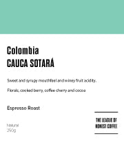 Single Origin Espresso - Colombia Cauca - Sotará