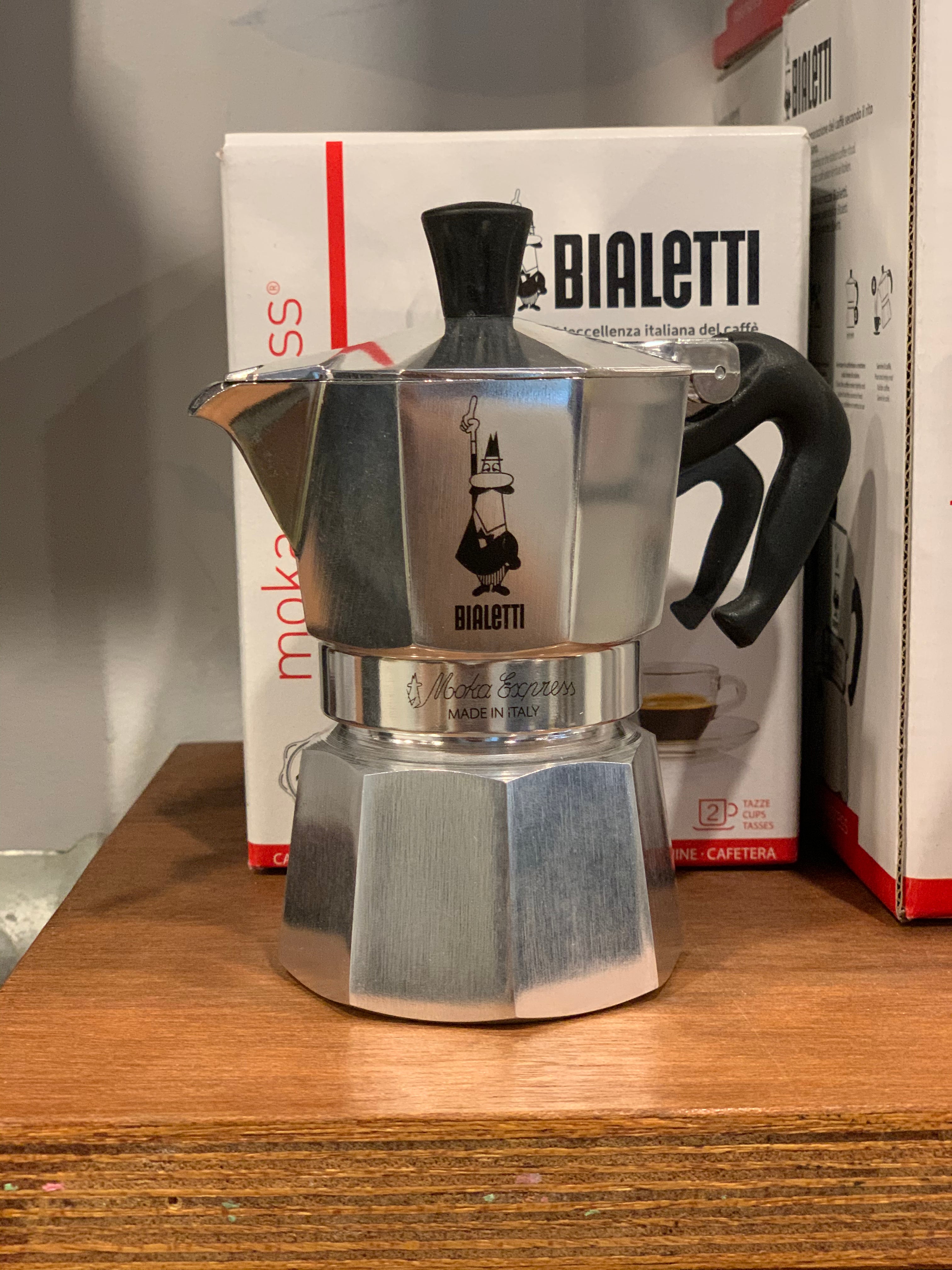 Bialetti Moka Express 2 cup stove top Espresso Coffee Maker Made In Italy